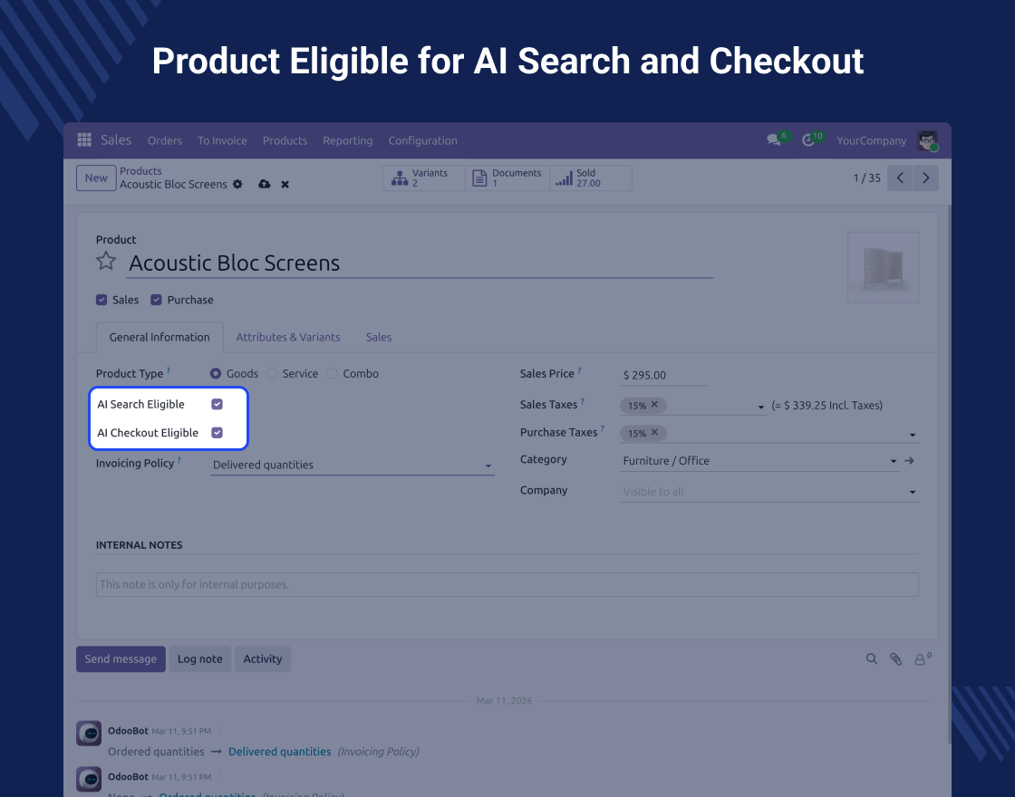 Odoo Product Feed for ChatGPT