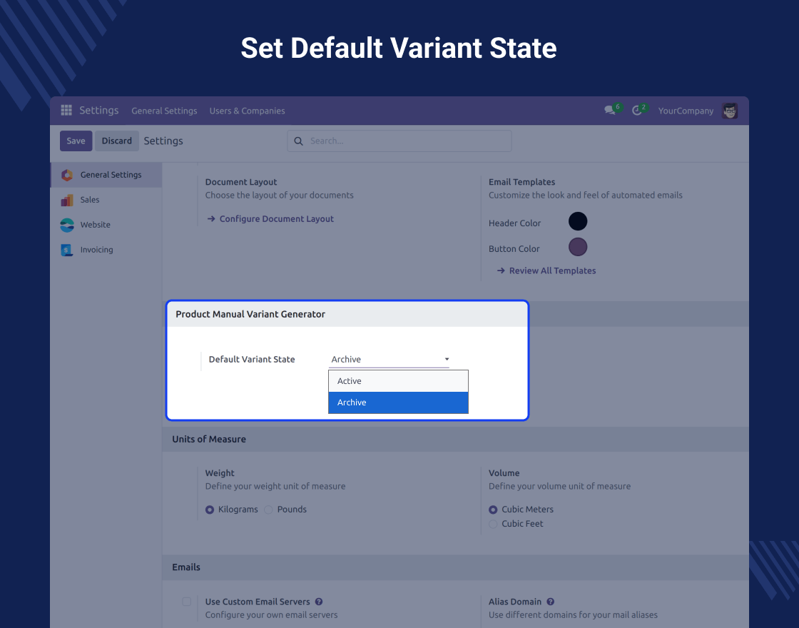 Odoo Product Manual Variant Generator