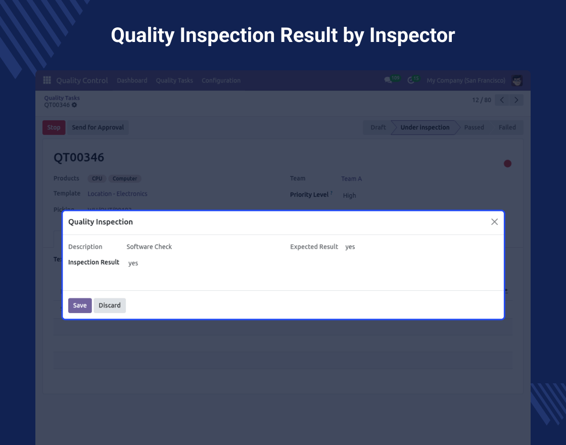 Odoo Quality Control Management