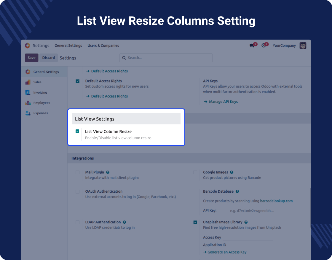 Odoo Remember Resized List Column