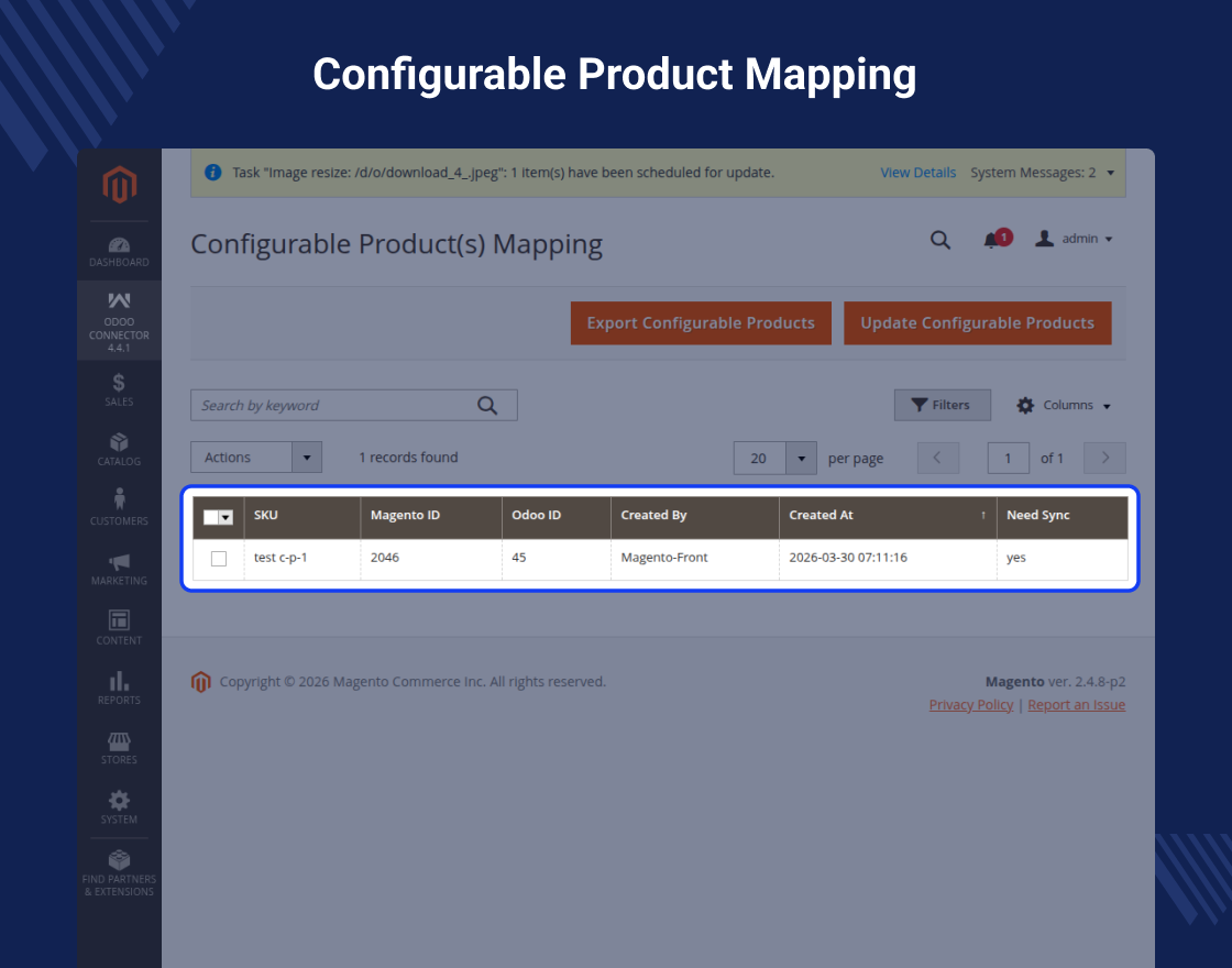 Odoo SAAS Bridge For Magento
