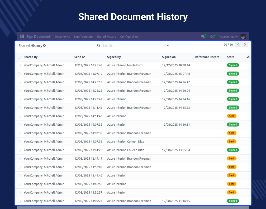 Odoo Sign Document
