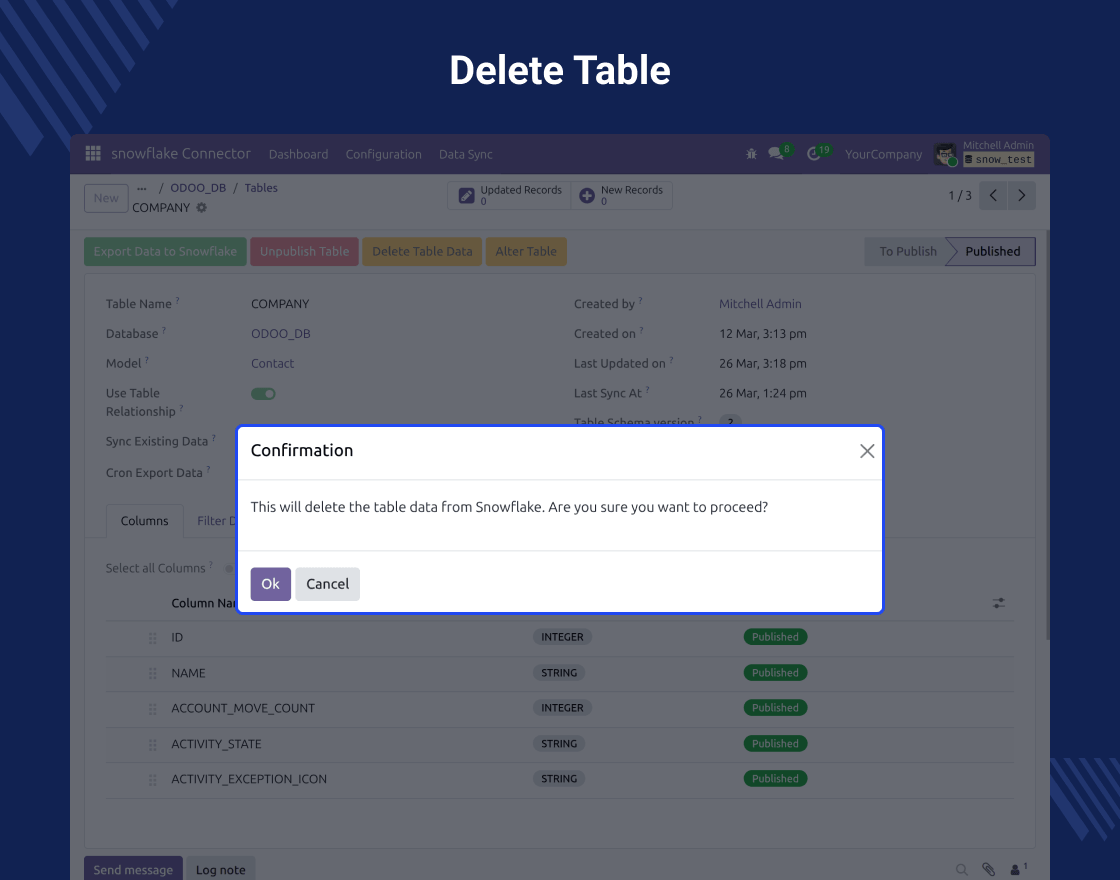 Odoo Snowflake Connector