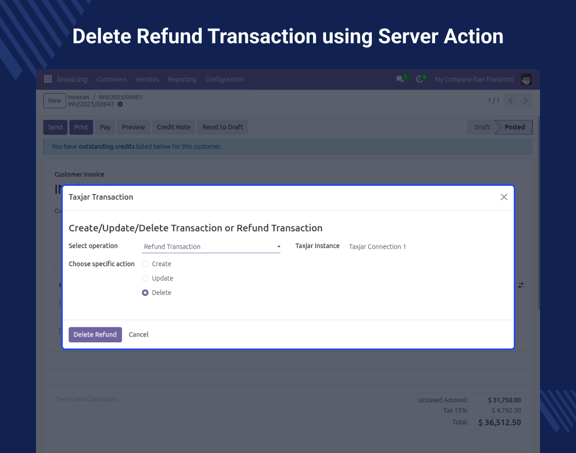 Odoo TaxJar Connector