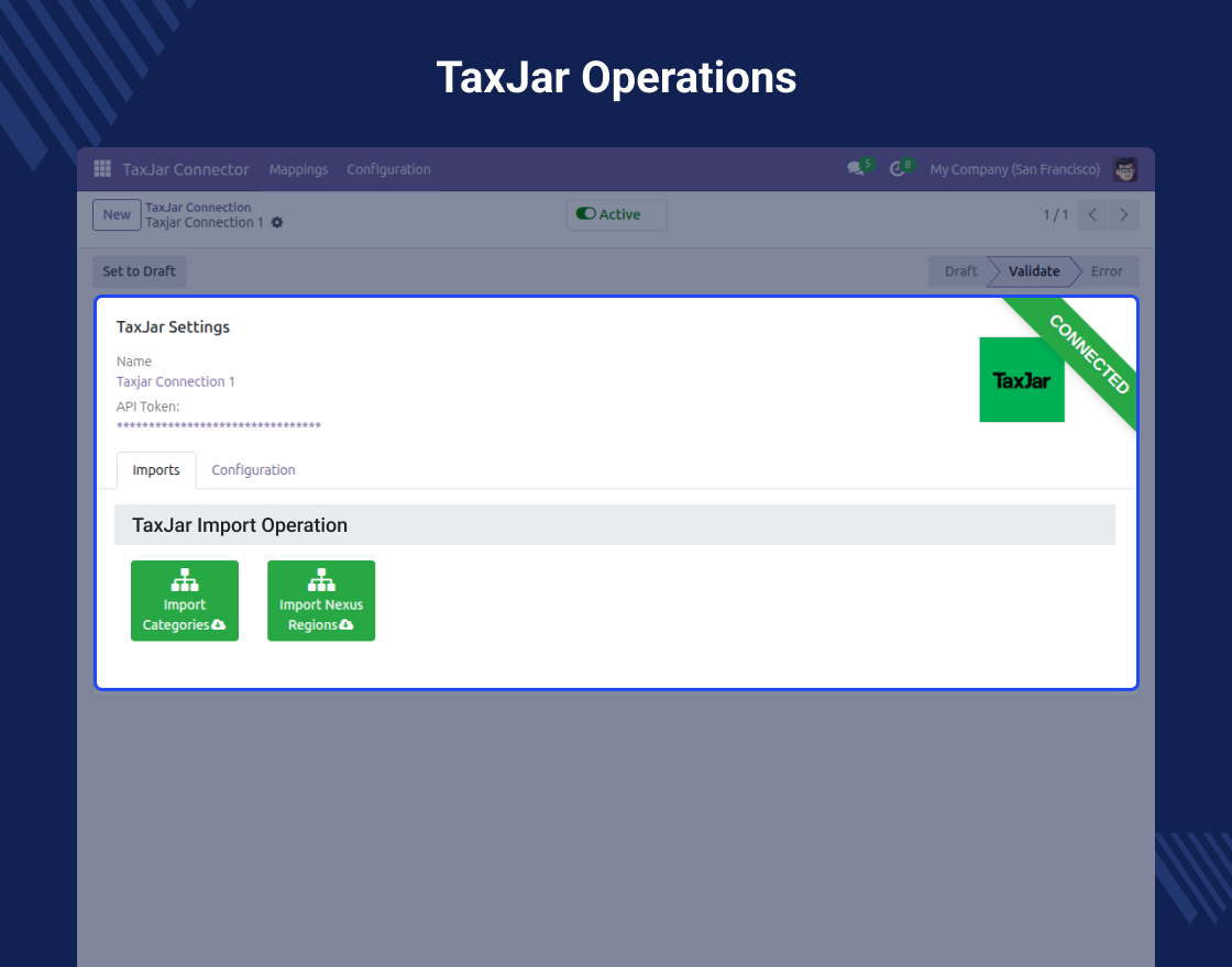 Odoo TaxJar Connector