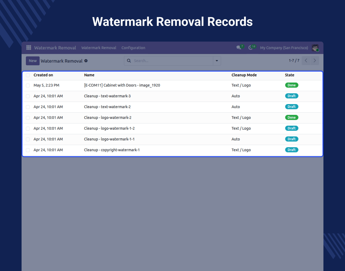 Odoo Watermark Removal