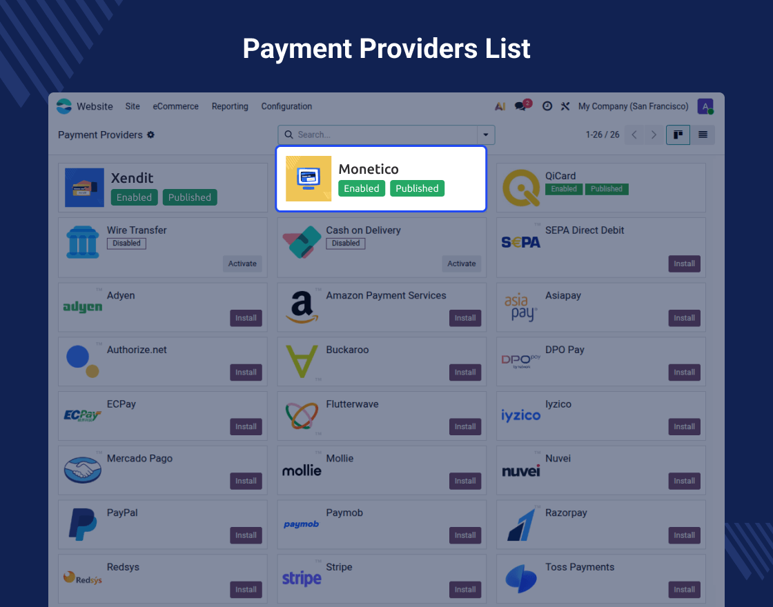Odoo Website Monetico Payment Acquirer