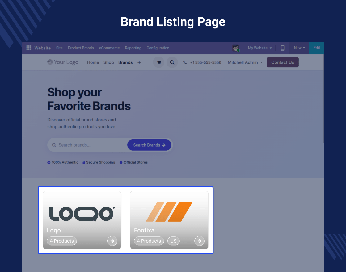 Odoo Website Product Brand
