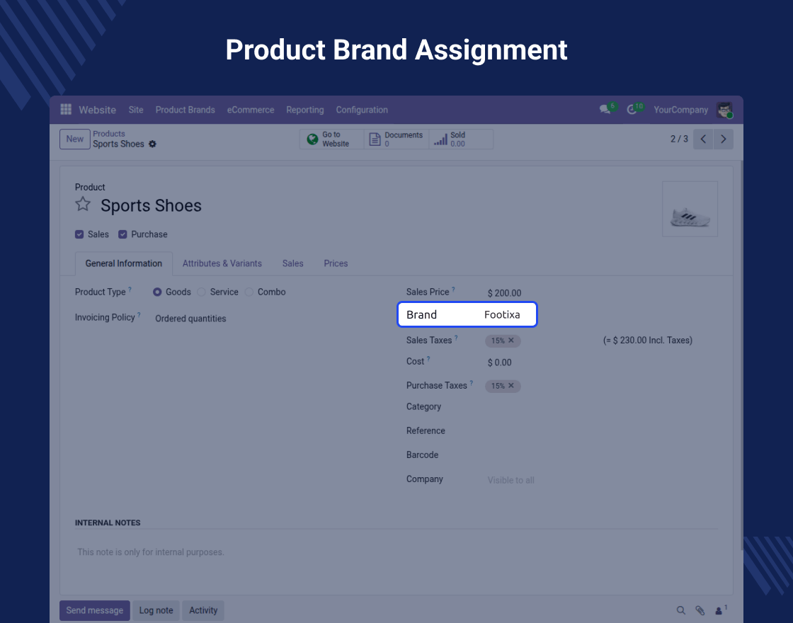 Odoo Website Product Brand