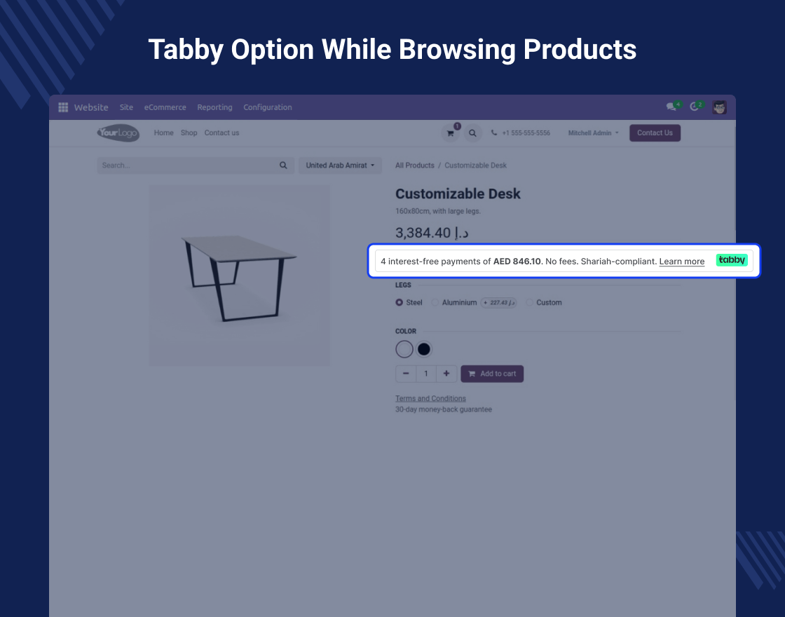 Odoo Website Tabby Payment Acquirer
