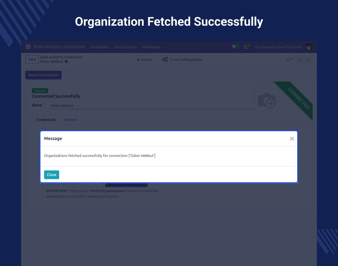 Odoo Zoho Analytics Connector