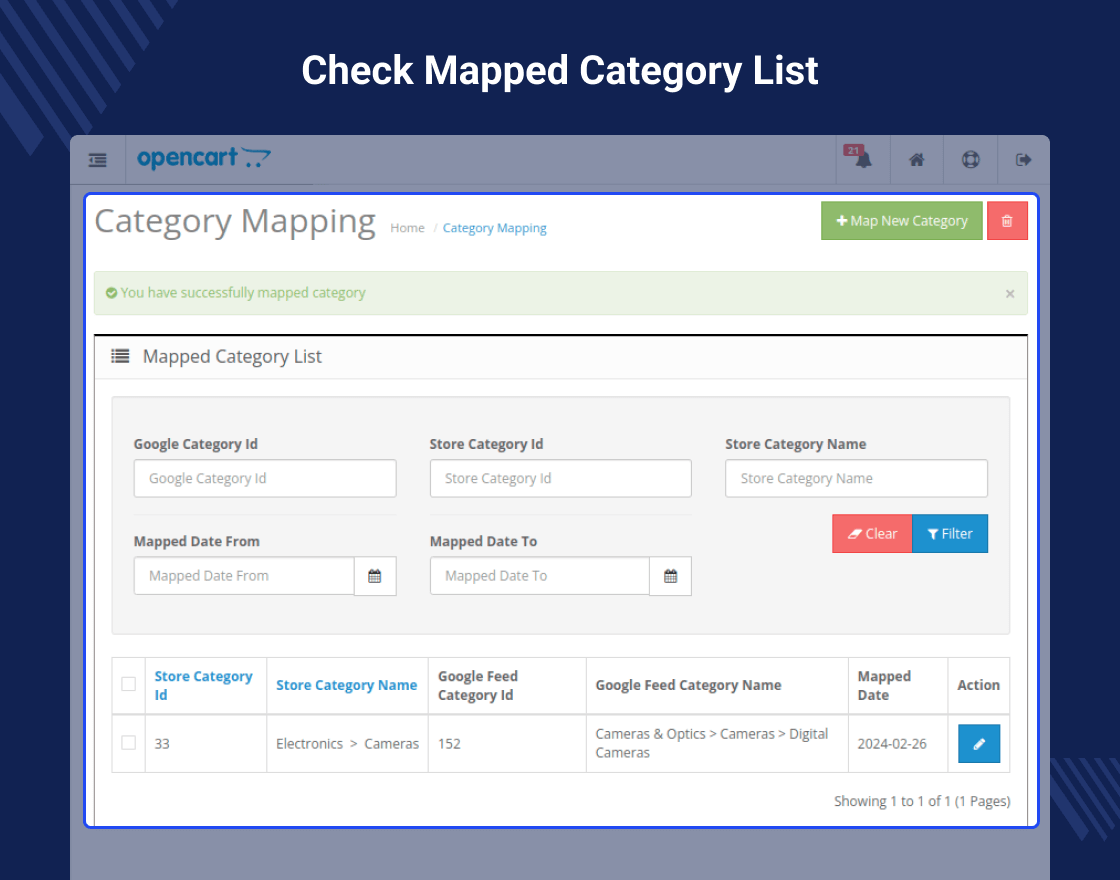 Opencart Google Shopping Feed  