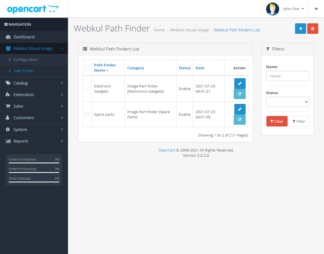 Opencart Image Part Finder