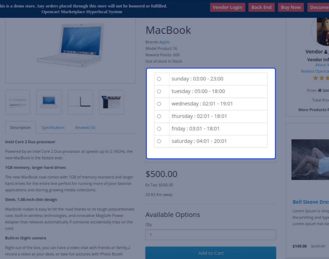 Opencart Marketplace Hyperlocal System