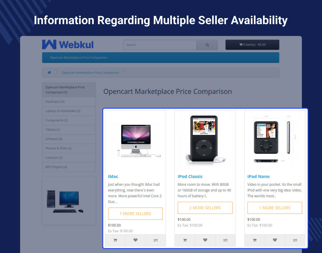 Opencart Price Comparison Marketplace