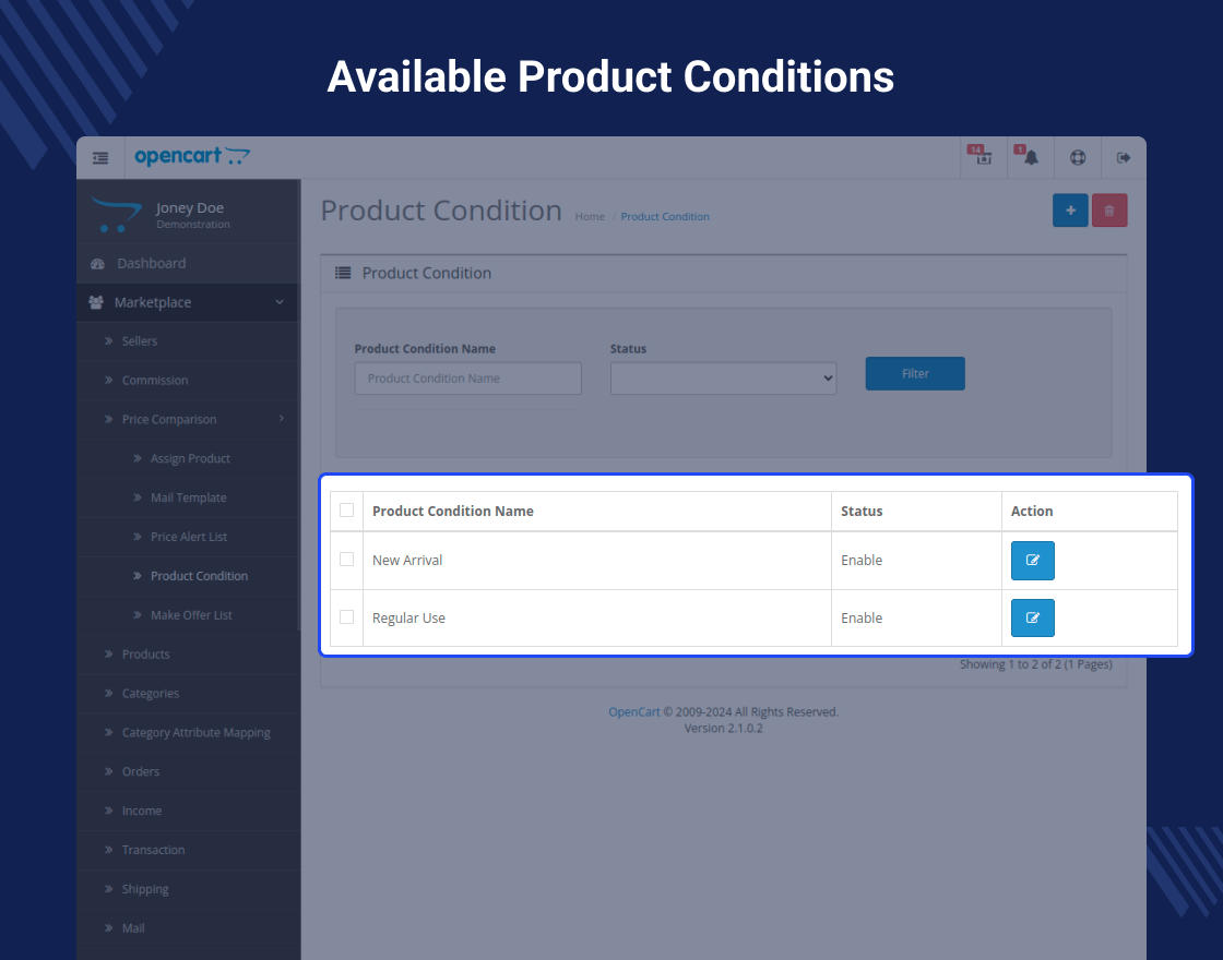 Opencart Price Comparison Marketplace