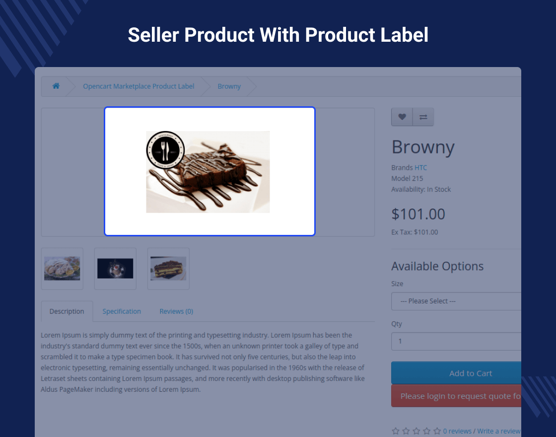 OpenCart Marketplace Multi Tenant Product Label