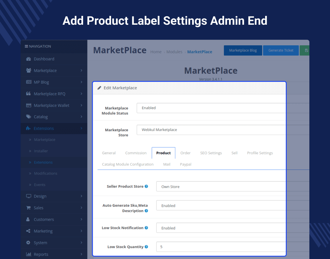 OpenCart Marketplace Multi Tenant Product Label