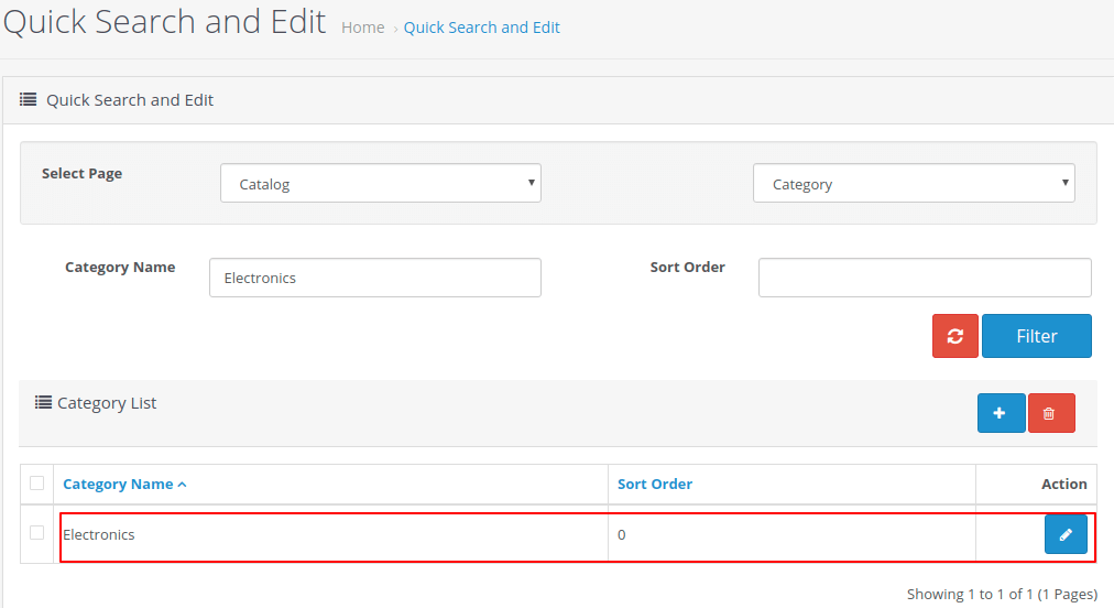 Opencart Quick Edit