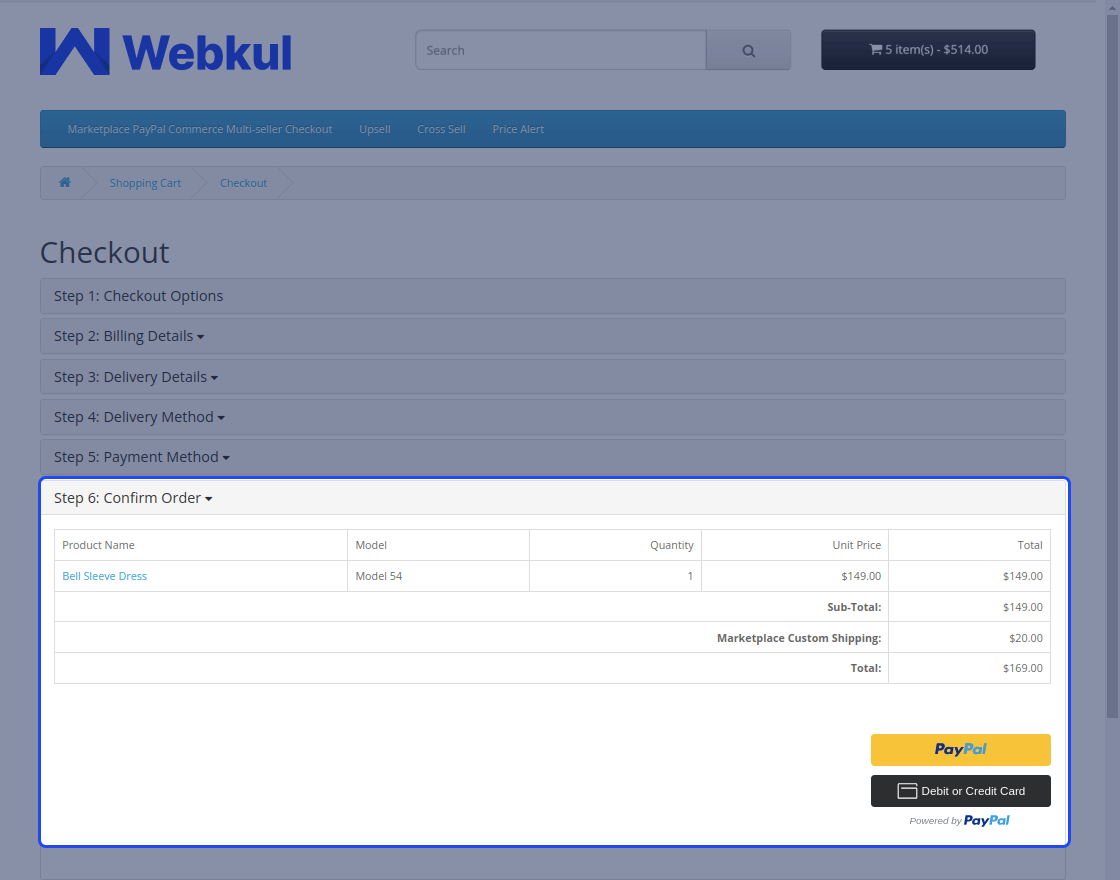 Opencart Multi Vendor PayPal Commerce