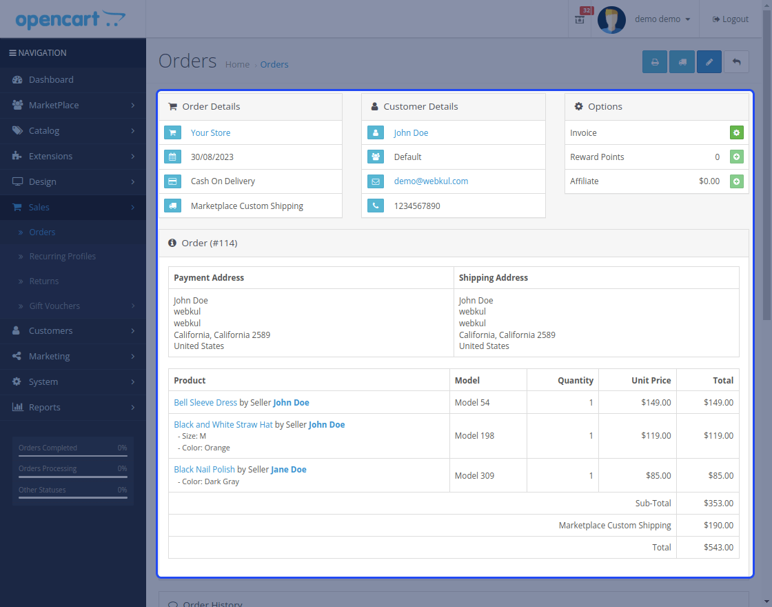 Opencart Multi Vendor PayPal Commerce