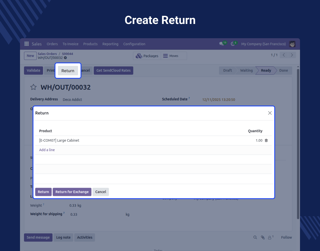 Odoo SendCloud Delivery Carrier