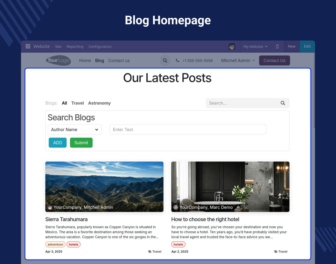 Odoo Advance Website Blog Search
