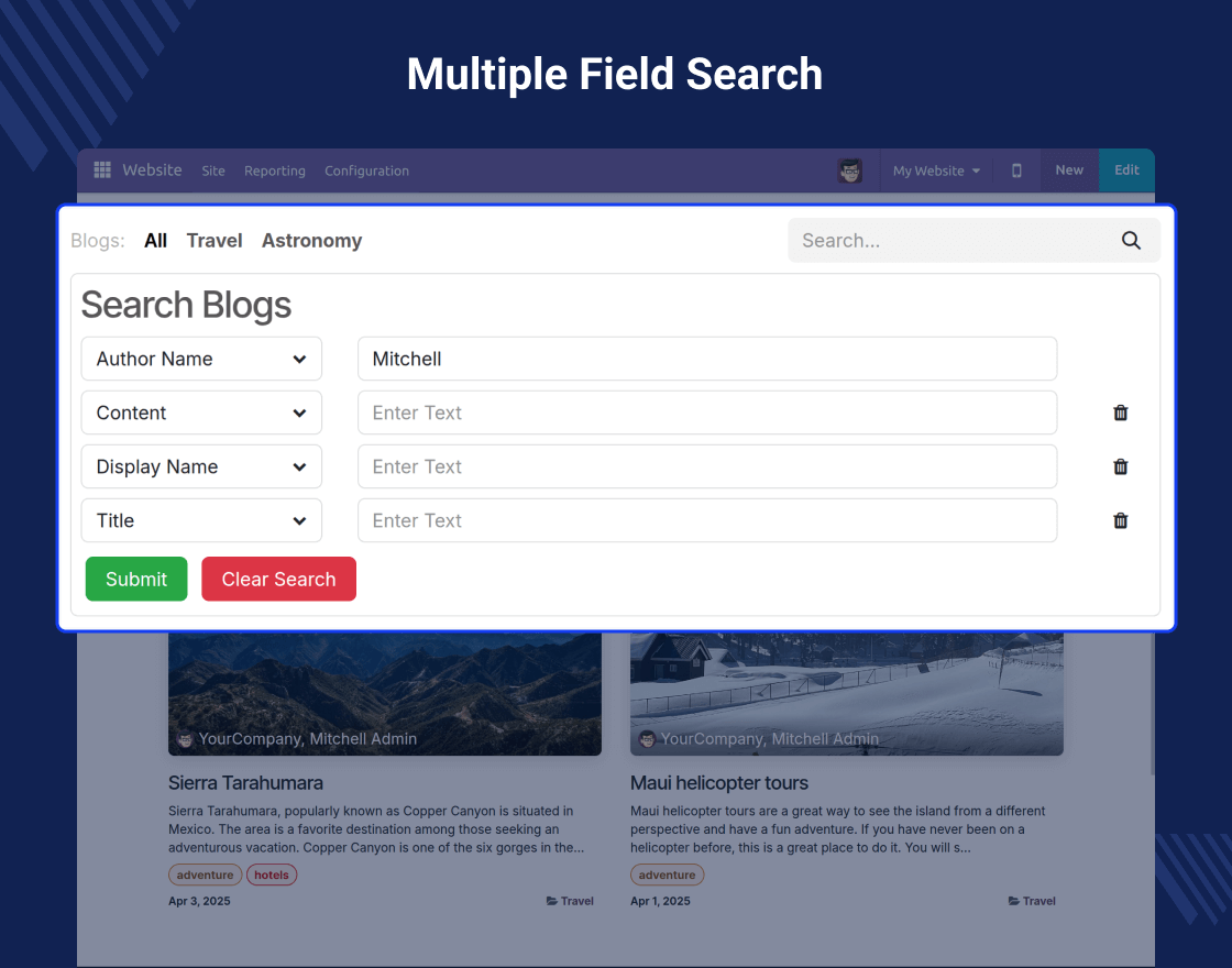 Odoo Advance Website Blog Search