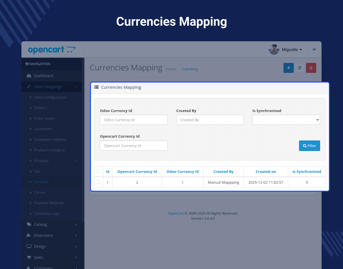 Odoo SaaS Opencart Connector