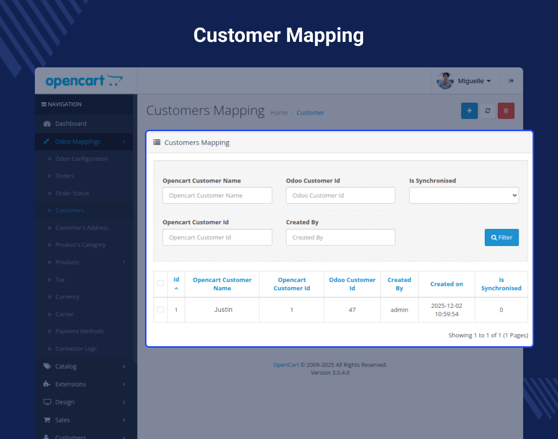Odoo SaaS Opencart Connector