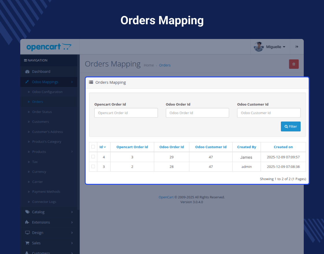 Odoo SaaS Opencart Connector