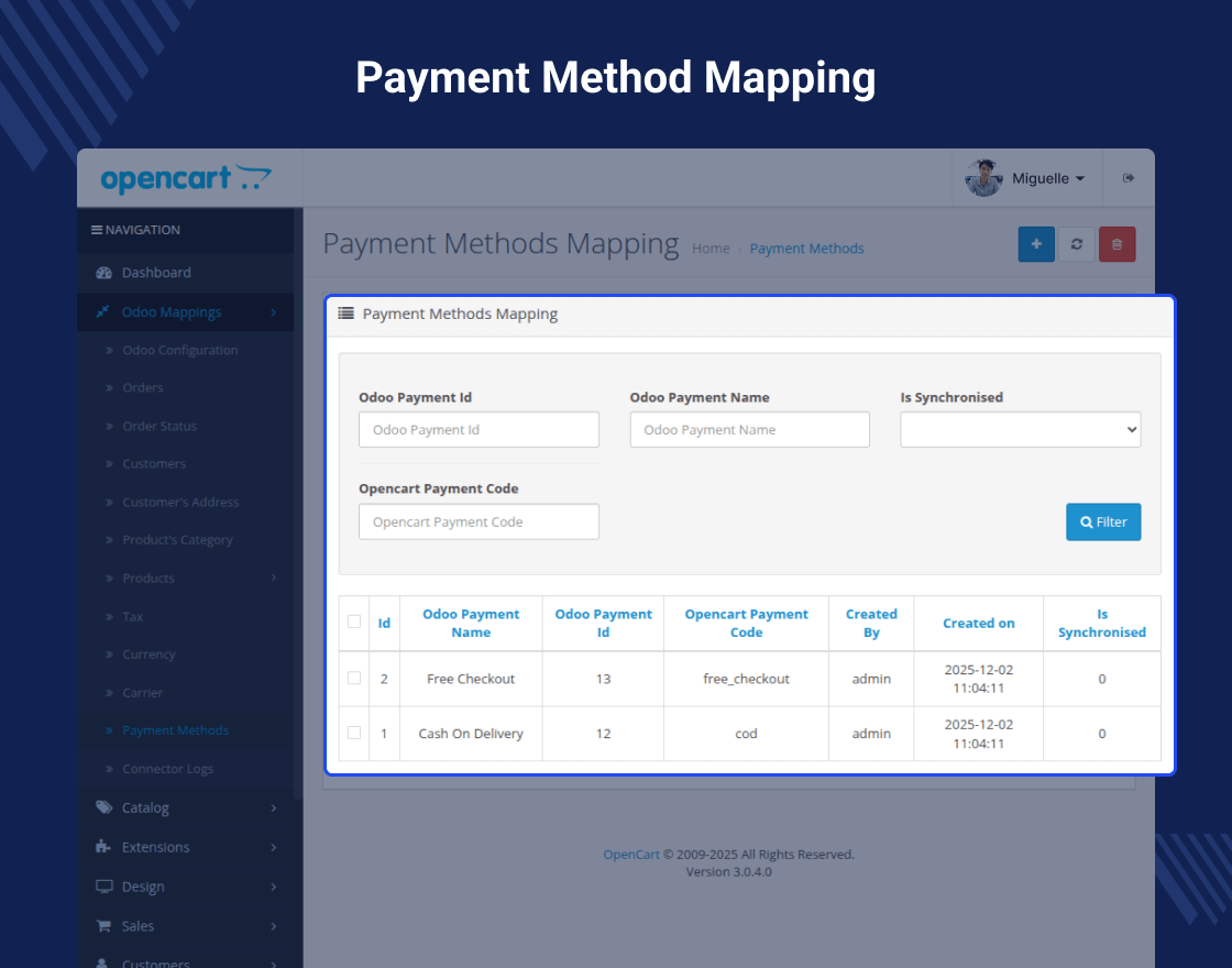 Odoo SaaS Opencart Connector