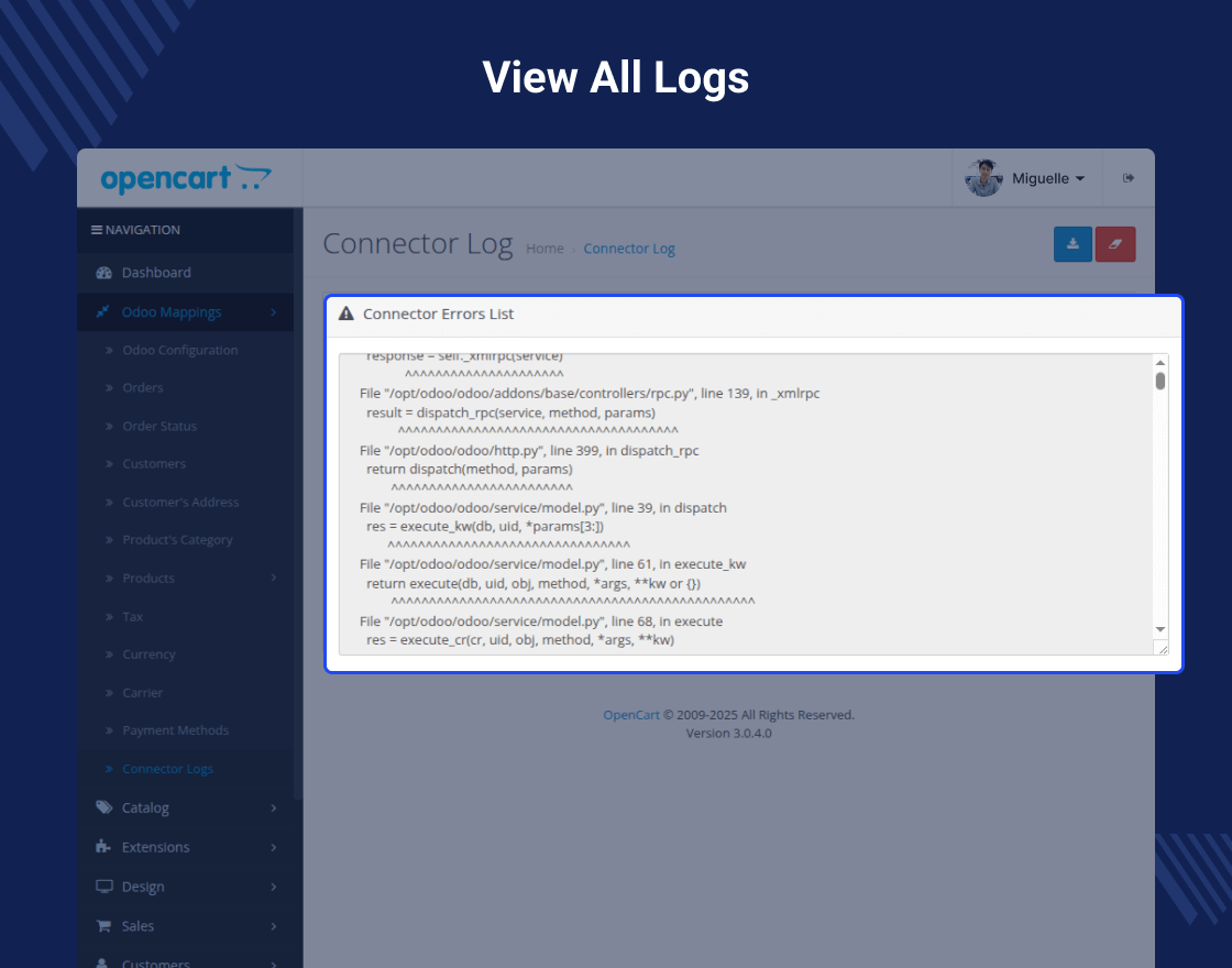 Odoo SaaS Opencart Connector