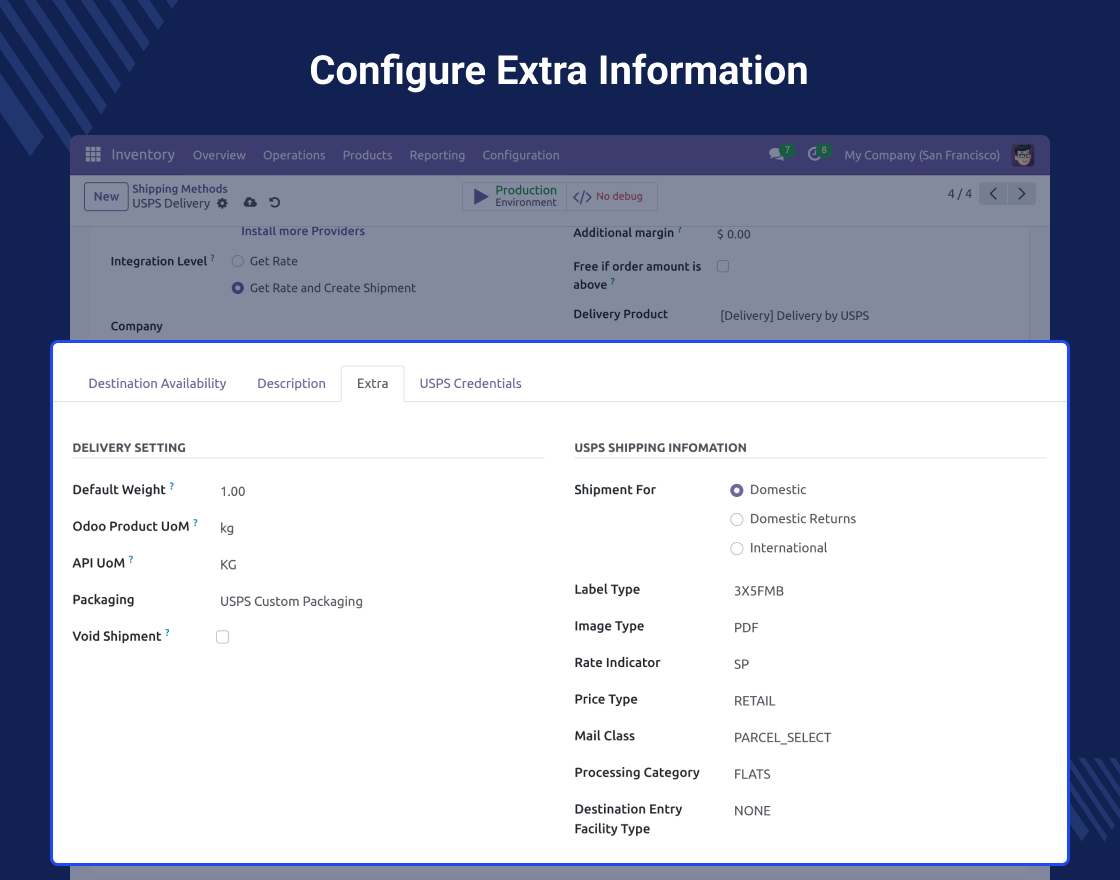 Odoo USPS Shipping Integration OAuth 