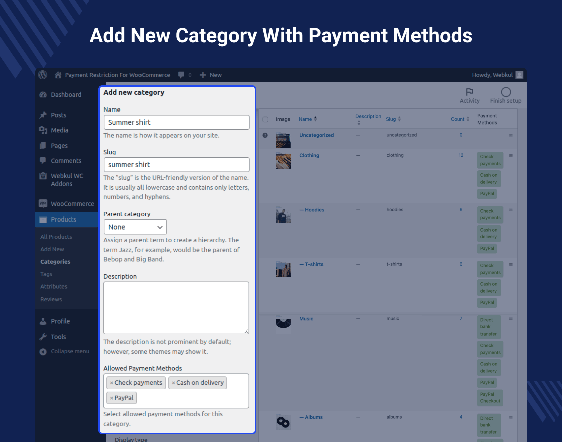 Payment Method Restriction Plugin for WooCommerce