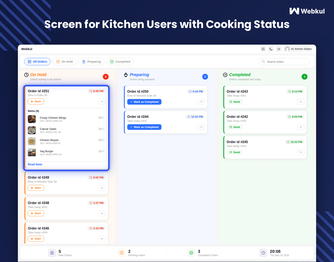 WooCommerce Restaurant Kitchen POS