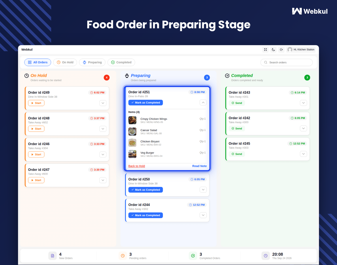 WooCommerce Restaurant Kitchen POS
