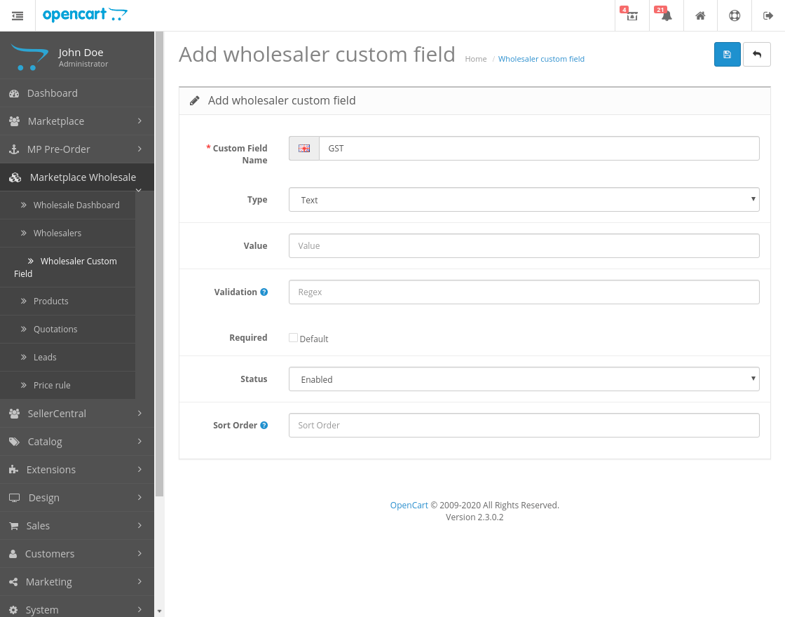 Opencart Marketplace Wholesaler
