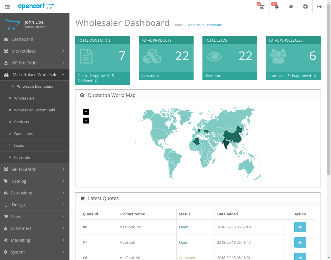 Opencart Marketplace Wholesaler