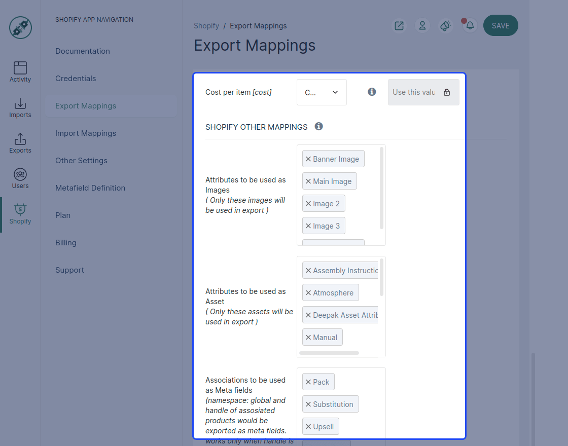 Akeneo Shopify App
