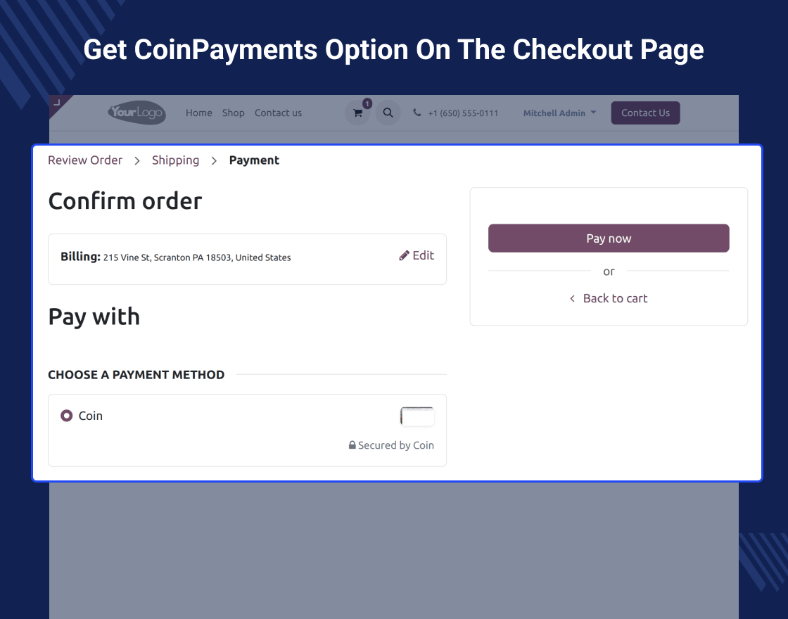 Odoo CoinPayments Payment Acquirer