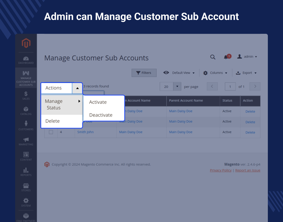 Customer Sub Account for Magento 2