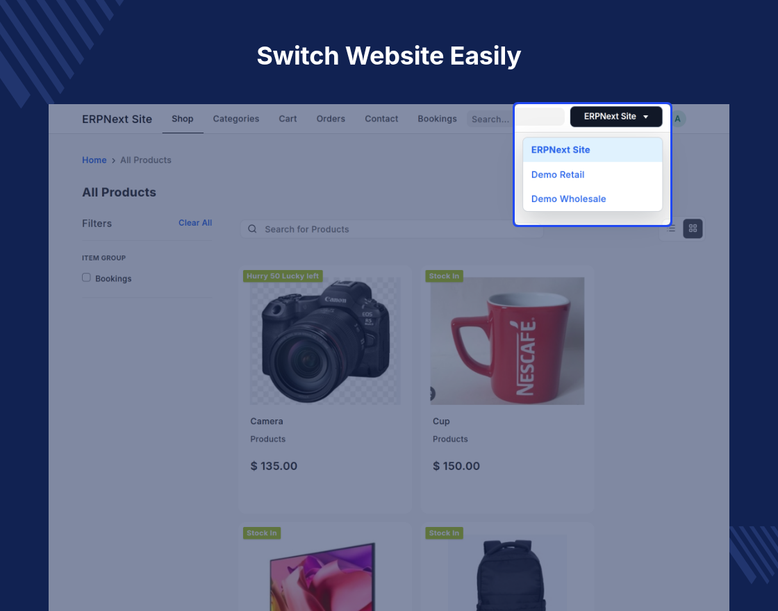 ERPNext Multi Website