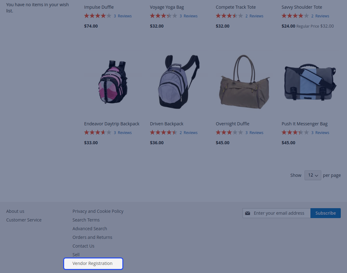 Magento 2 Multi Step Vendor Signup