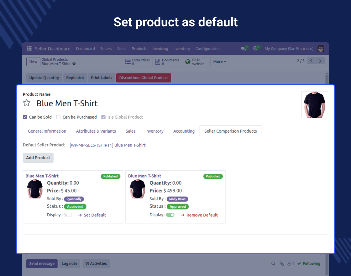 Odoo Marketplace Seller Price Comparison