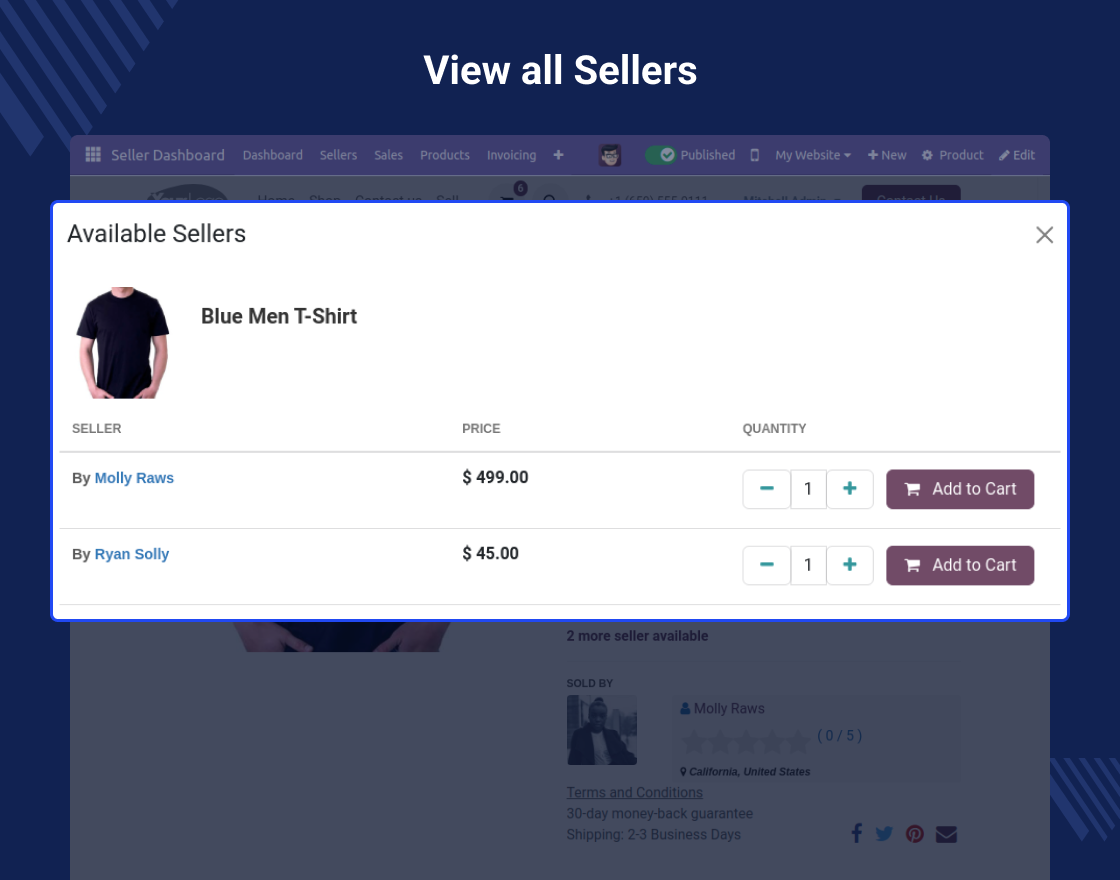 Odoo Marketplace Seller Price Comparison