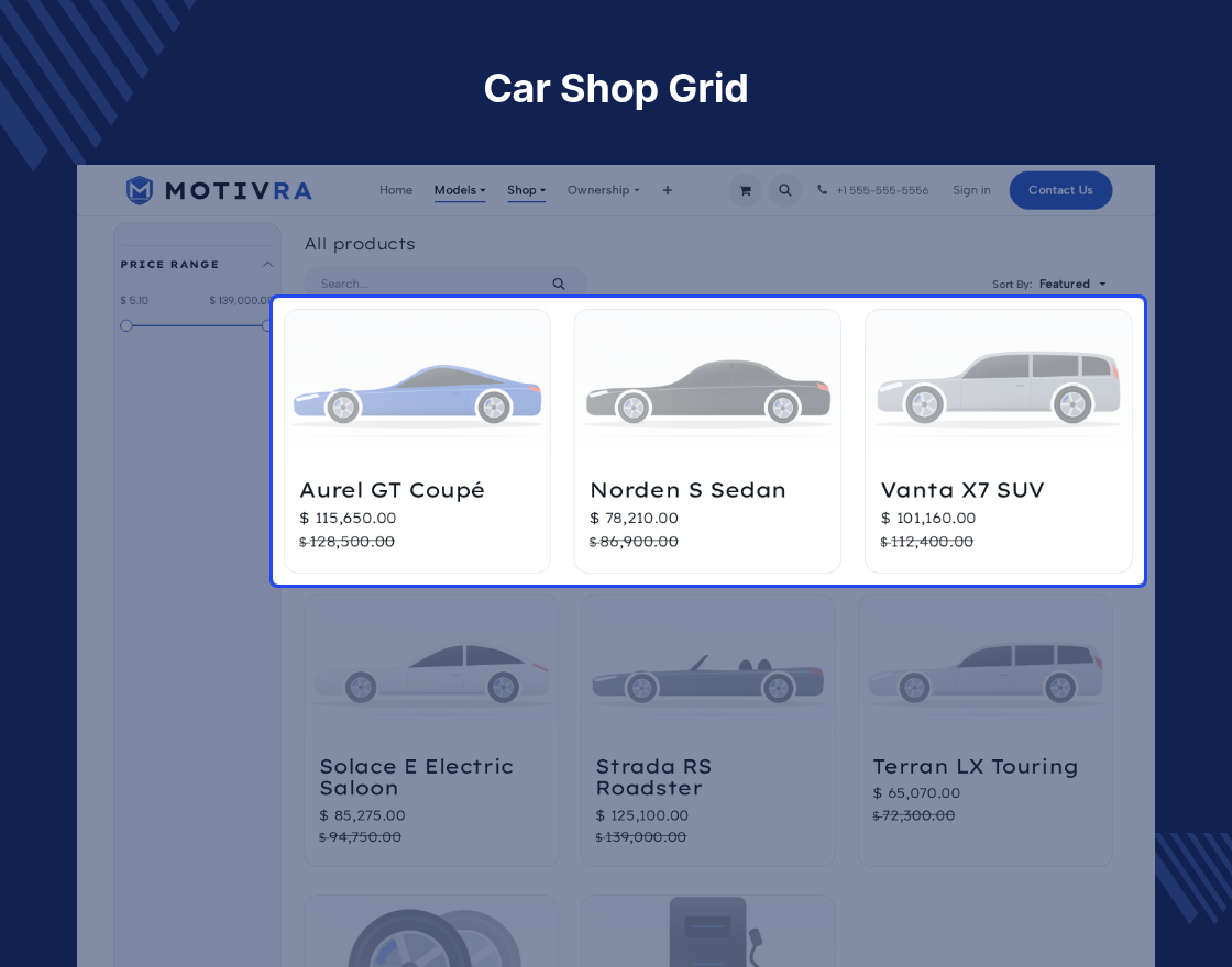 Odoo Motivra Automotive and Car Dealership Theme