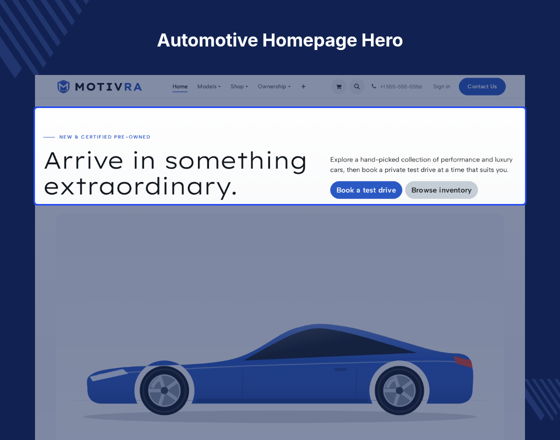 Odoo Motivra Automotive and Car Dealership Theme