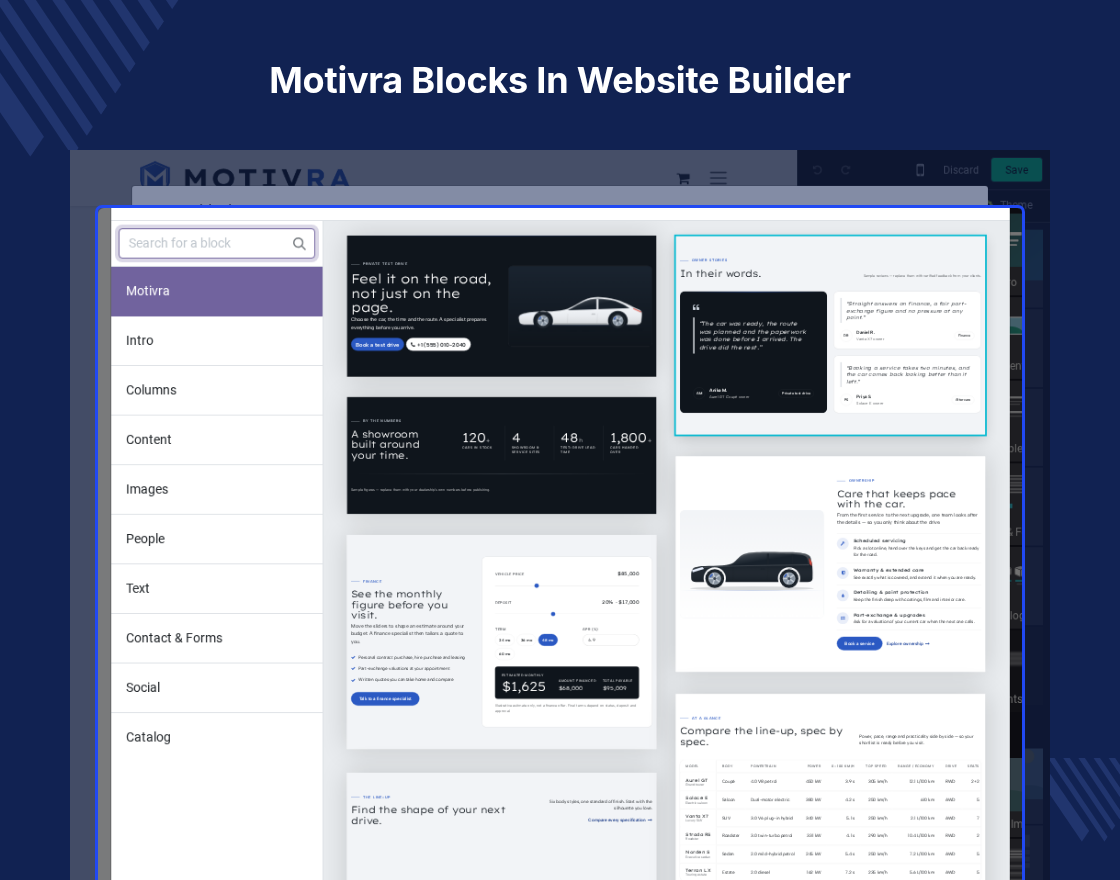 Odoo Motivra Automotive and Car Dealership Theme