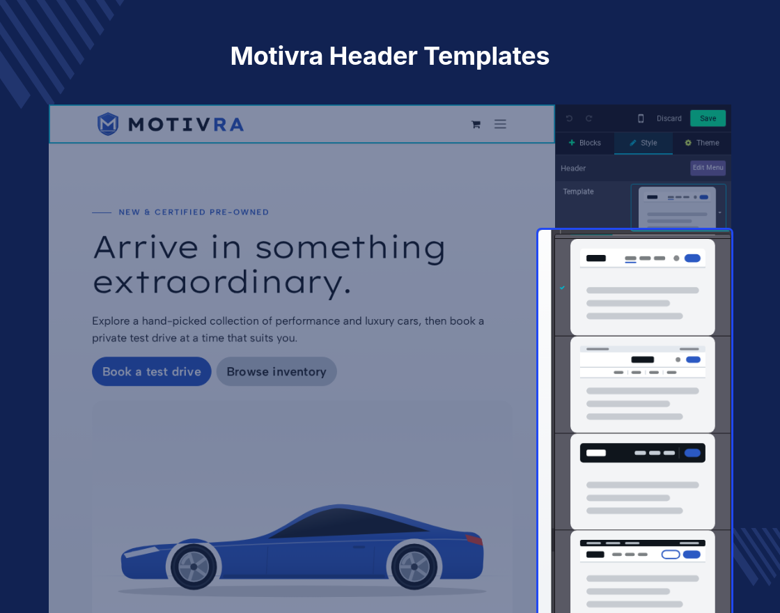 Odoo Motivra Automotive and Car Dealership Theme